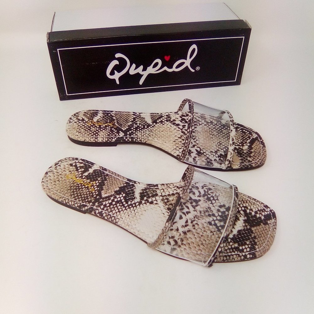 NIB Animal Print Flats Transparent and Snakeskin - Picture 9 of 15